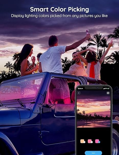 Govee Car LED Lights, Smart Interior Lights with App Control, RGB Inside Car Lights - Image 5